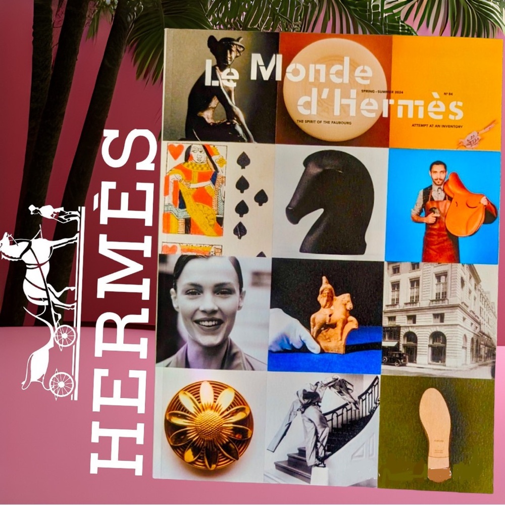 2pc HERMES Magazine Letter Book Catalog Le Monde d’Hermes Gift